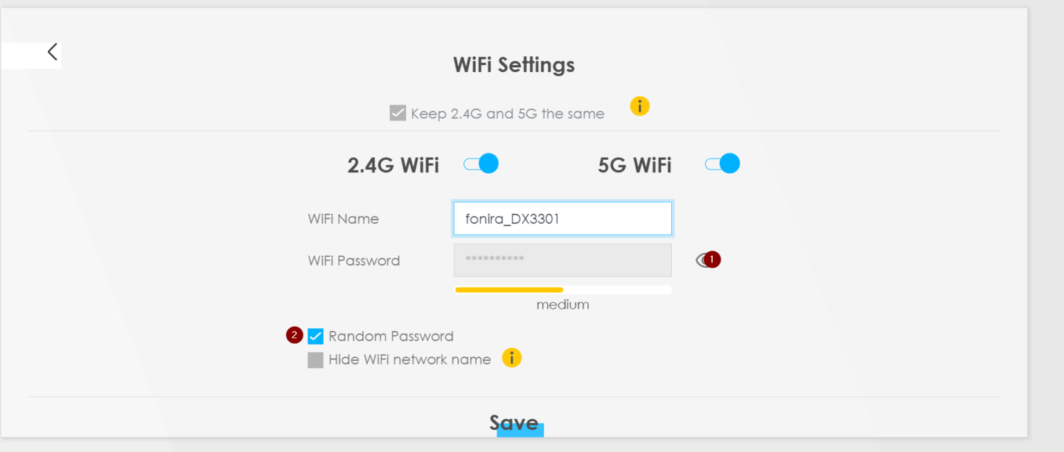 Wie kann ich den WLANNamen/Passwort ändern? fonira